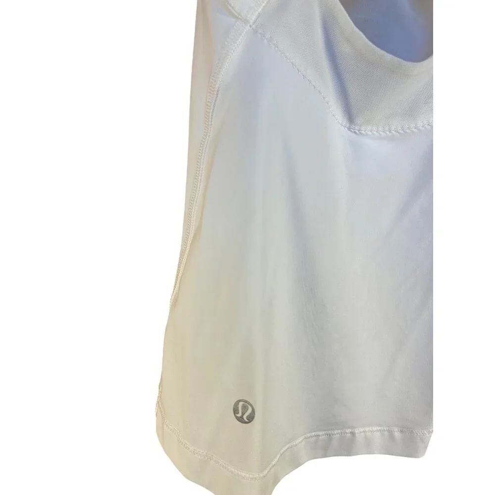 Lululemon Womens XS White Racerback Compression Tank Top Built in Bra - Picture 3 of 8